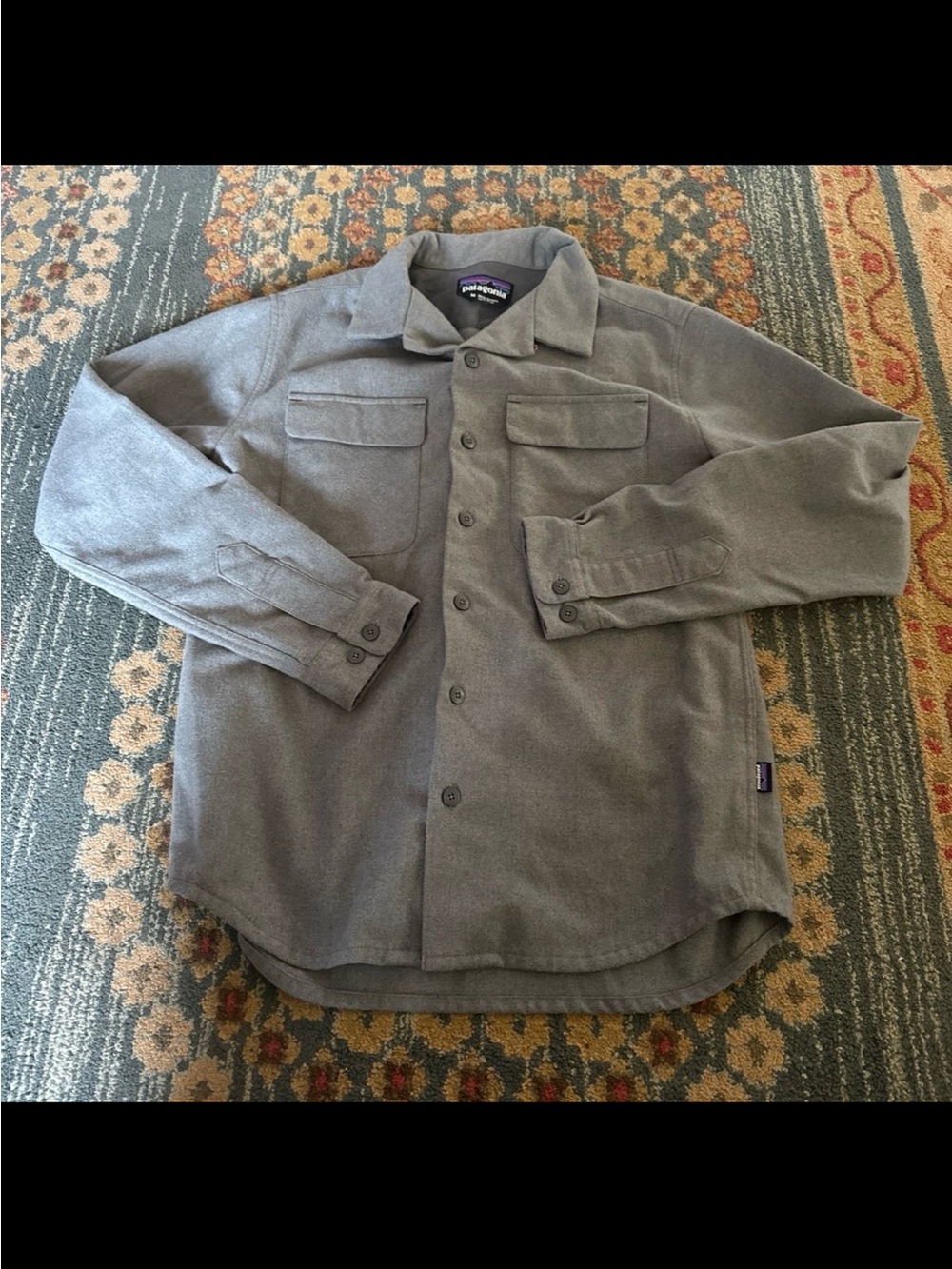 Patagonia Gray Lightweight Fleece Shirt Jacket size medium men’s